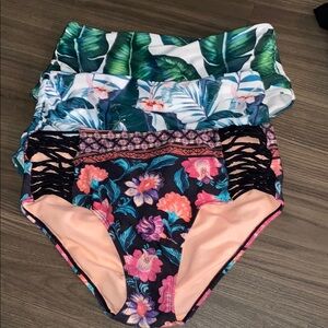 Assorted Swim Bottoms - Size 8-10 (2 M, 1 L)